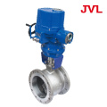 304 flanged pneumatic v type ball valve